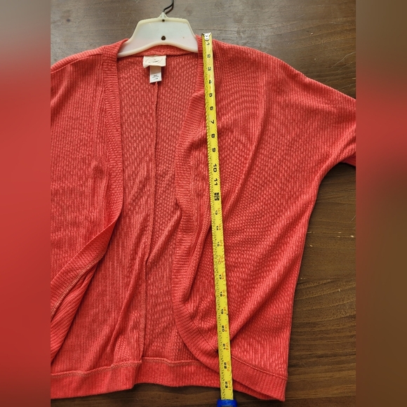 Y2K Self Esteem Coral Quarter Sleeve Shawl Wrap Blouse Size Medium - Picture 7 of 10